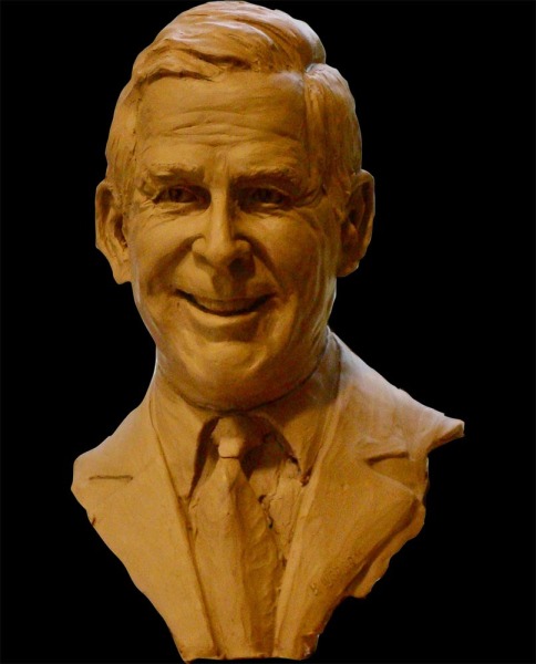 Famous Missourian – 2005. Bronze bust of the famed St. Louis sportscaster. Inside the Capitol Building in Jefferson City, MO.